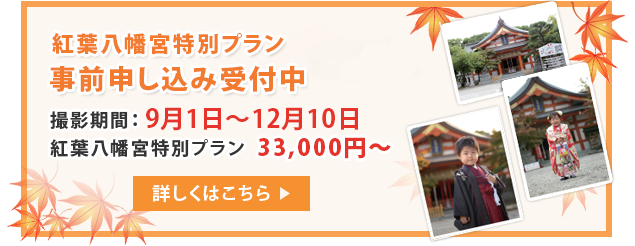 紅葉八幡宮特別プラン事前申し込み受け中